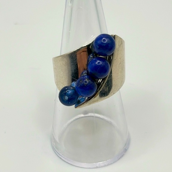925 silver Lapis lLazuli stone ring